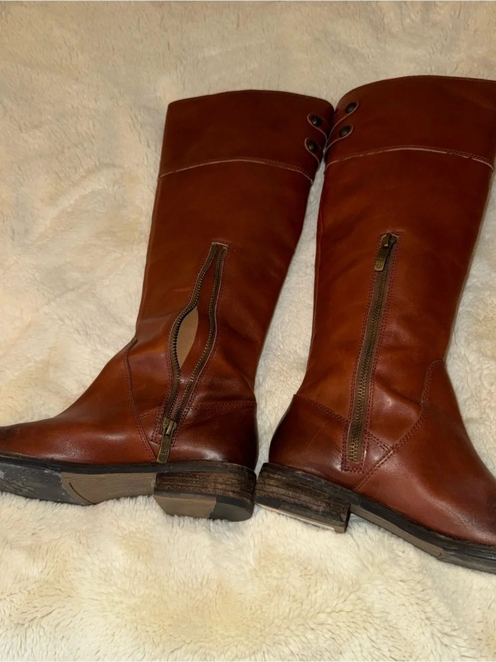 Vince Camuto Cognac Brown Over-the-Knee Riding Boots